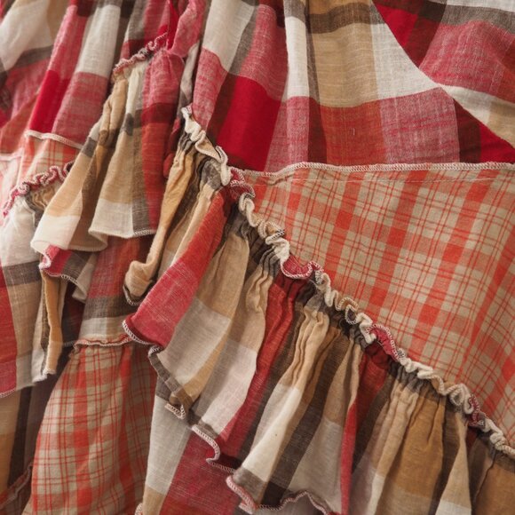 Oli & Hali Plaid Ruffle Tunic Top sz XL - Picture 12 of 14